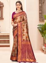 Silk Purple Festival Wear Weaving Saree